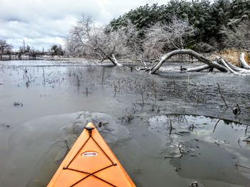 Ice kayaking 