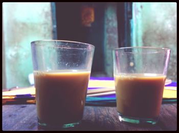 Close-up of drink on table