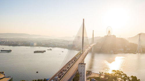 High angle view of buildings in city, ha long city, quang ninh province, vietnam