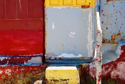 Rusty metal door of old building