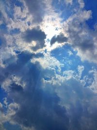 Low angle view of cloudy sky