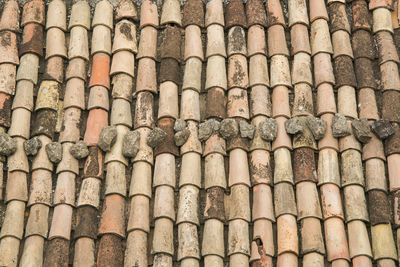 Full frame shot of roof tiles