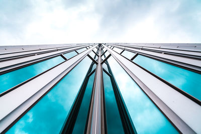 Low angle view of modern building against sky