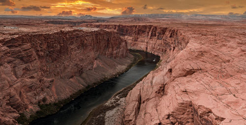 Aerial view of the grand canyon upriver colorado river