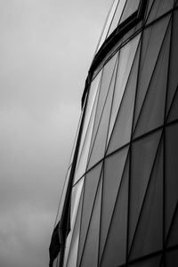 Low angle view of modern building against sky