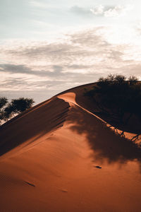 Scenic view of desert against sky