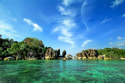 Panoramic view of sea against sky