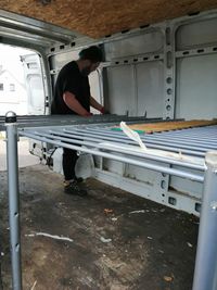 Man working in machine