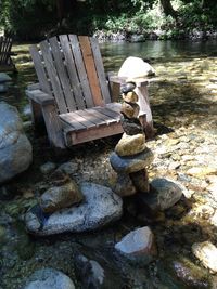 Stack of stones on rock