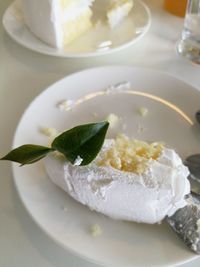 Close-up of ice cream in plate