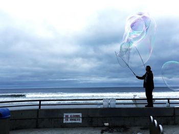 Full length of a man in sea