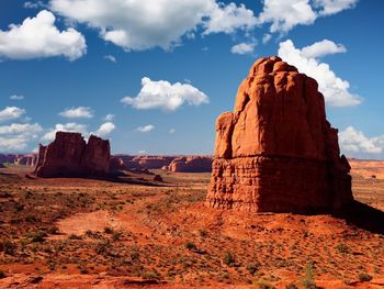 Rock formations against sky