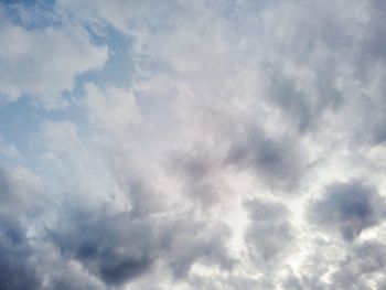 Low angle view of clouds in sky