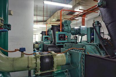 Manufacturing machinery in factory