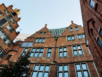 Low angle view of residential building against sky