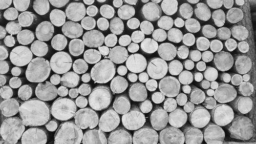 Full frame shot of logs