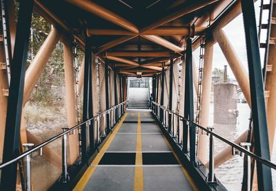 Interior of footbridge