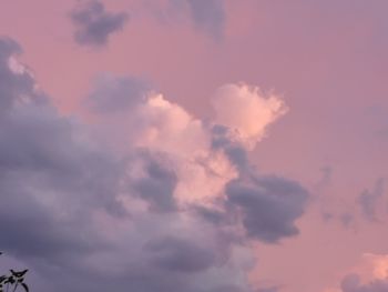 Low angle view of clouds in sky