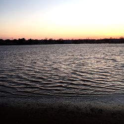 Scenic view of sunset over sea