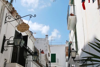 Low angle view of buildings against sky