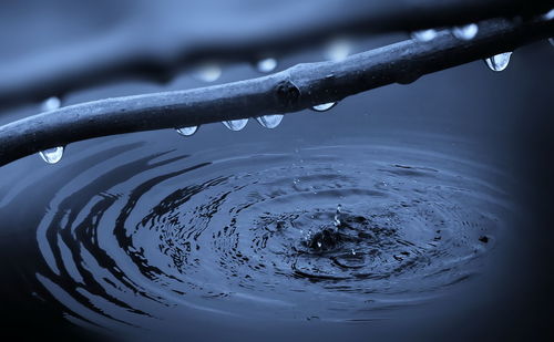 Close-up of water splashing in water