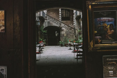 Entrance of historic building