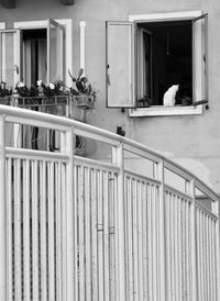 People in front of building