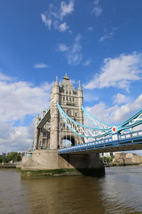 Low angle view of bridge over river