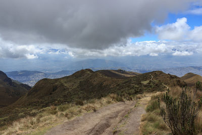 Road amidst landscape against sky