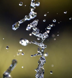 Close-up of water drops on glass