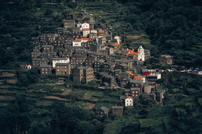 High angle view of townscape