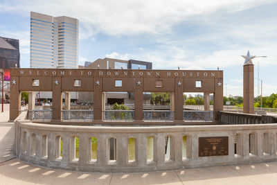 Modern building against sky in city