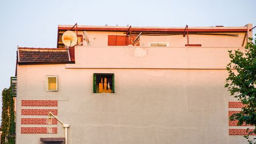 Low angle view of house against sky