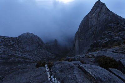 Summit in kinabalu national park, borneo, malaysia