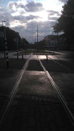 Railroad tracks against sky