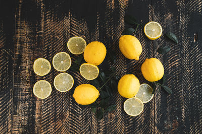 High angle view of fruits