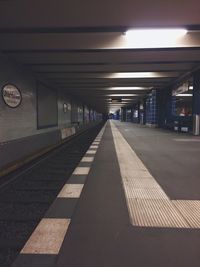Empty underground subway station