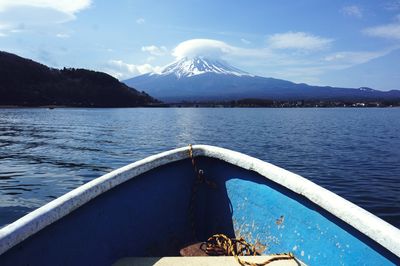 Boat sailing in sea