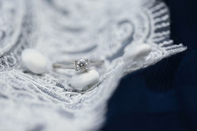 Close-up of wedding rings