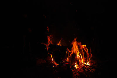 Bonfire at night