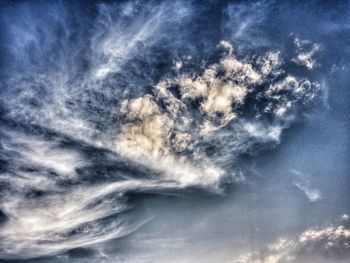 Low angle view of clouds in sky