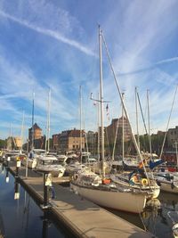 Boats at harbor