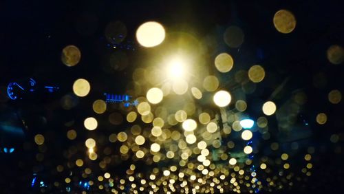 Defocused image of illuminated lights