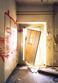 Interior of abandoned building