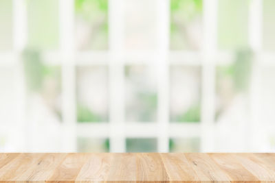 Close-up of wooden table