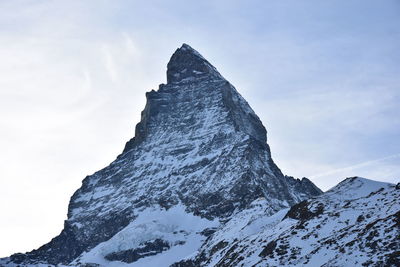 Low angle view of mountain against sky