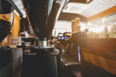 Close-up of machine part