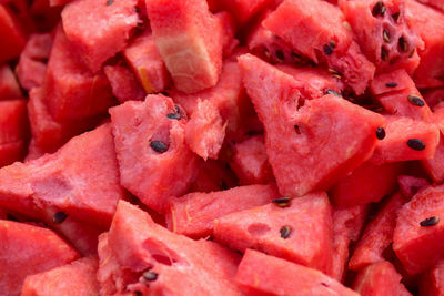 Full frame shot of chopped fruits for sale