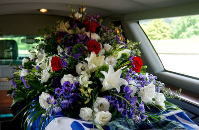 Close-up of bouquet of roses