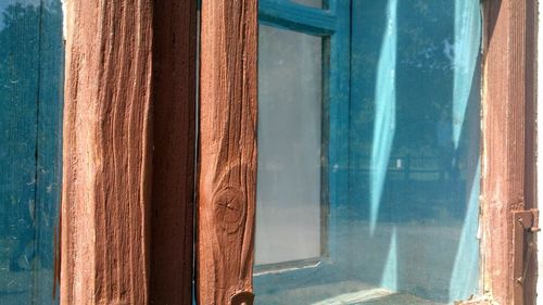 Close-up of wooden door